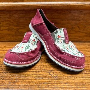 Women’s  Suede Loafers with Cactus Print